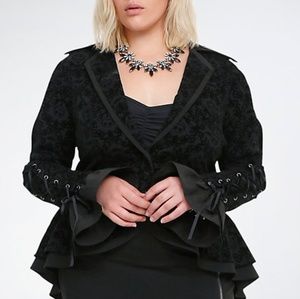 Jack skellington velvet brocade peplum coat